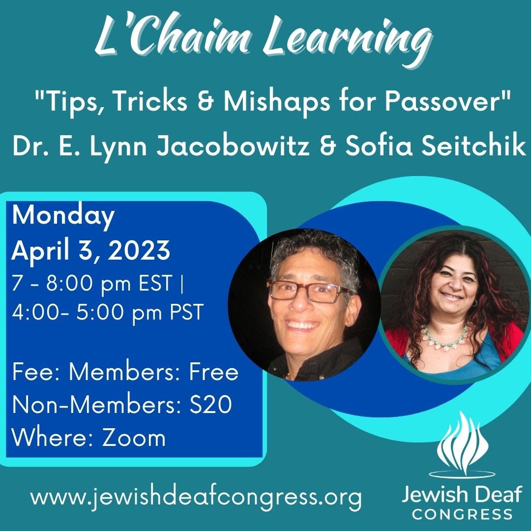 Lecture: Tips, Tricks & Mishaps for Passover